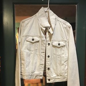 Toms white denim jacket XL